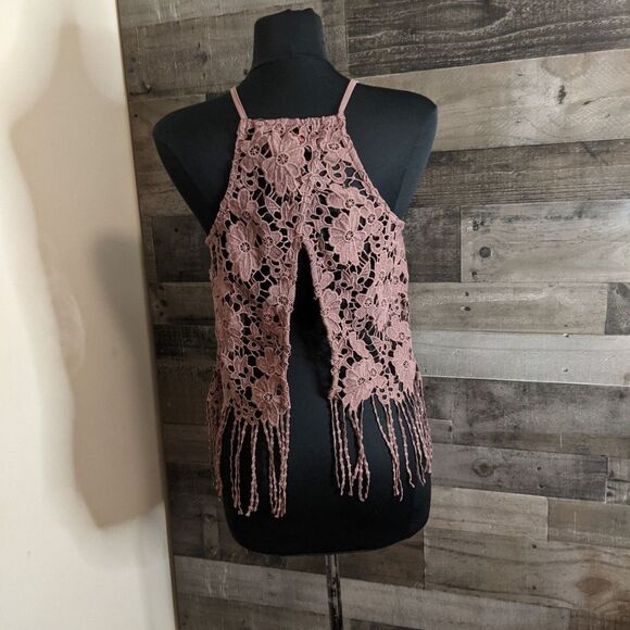 It's Pink lace boho top L - Picture 4 of 5